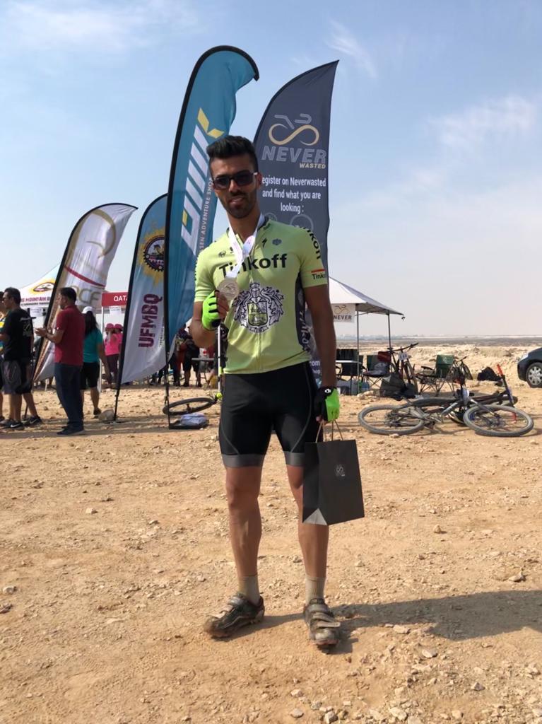 کسب مقام دوم دوچرخه سوار کنگانی در مسابقه کوهستانی قطر