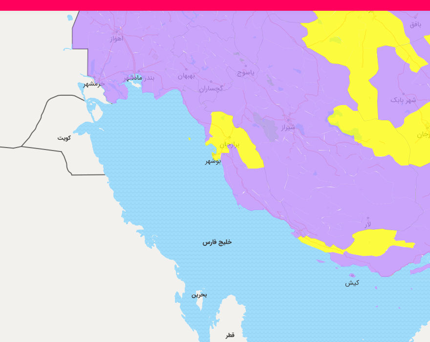۲ شهرستان استان بوشهر زرد کرونایی شدند